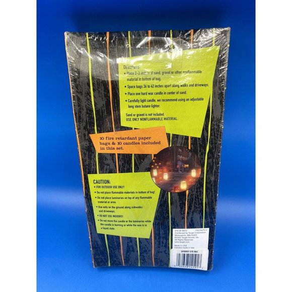 Vintage Halloween 10 Bags & Candles Luminaries Jack-O’-Lantern Spooky Decor - Picture 5 of 9